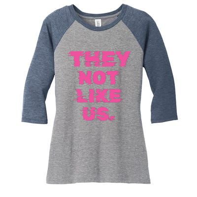 They Not Like Us Women Women's Tri-Blend 3/4-Sleeve Raglan Shirt