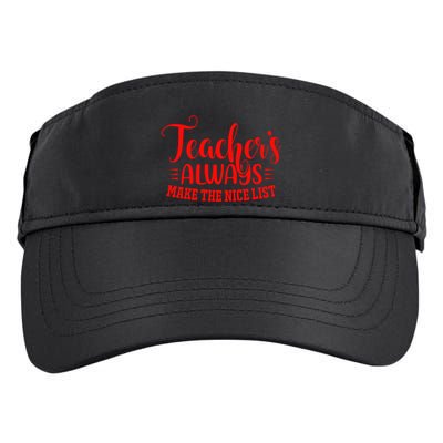 Teachers Nice List Santa Favorite Teacher Gift Adult Drive Performance Visor