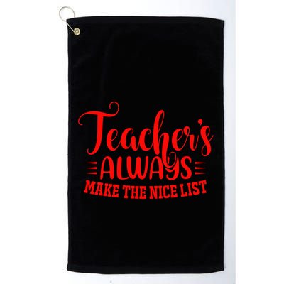 Teachers Nice List Santa Favorite Teacher Gift Golf Towel
