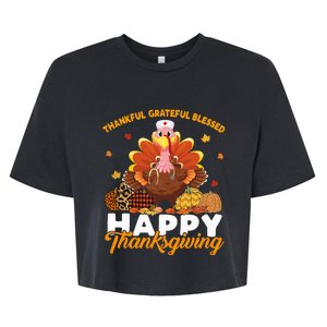 Turkey Nurse Life Thanksgiving Holiday Fall Nursing Scrub ER Bella+Canvas Jersey Crop Tee