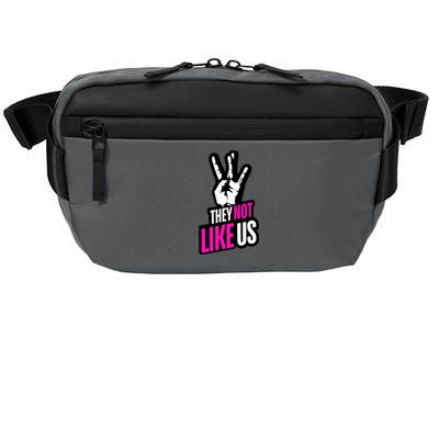 They Not Like Us Pink Hip Hop Music Quote Crossbody Pack