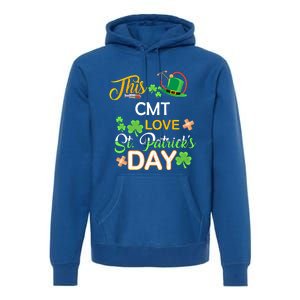 This Nurse Love St Patrick's Day Cmt One Lucky Nurse Gift Premium Hoodie