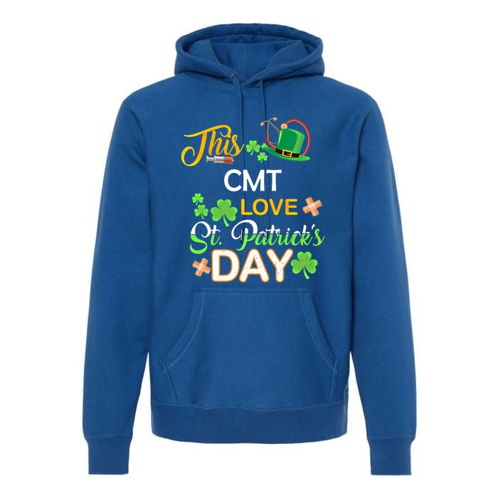 This Nurse Love St Patrick's Day Cmt One Lucky Nurse Gift Premium Hoodie