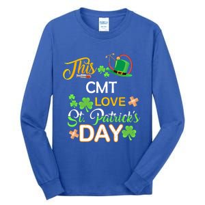 This Nurse Love St Patrick's Day Cmt One Lucky Nurse Gift Tall Long Sleeve T-Shirt