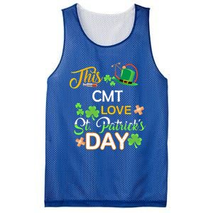 This Nurse Love St Patrick's Day Cmt One Lucky Nurse Gift Mesh Reversible Basketball Jersey Tank