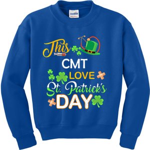 This Nurse Love St Patrick's Day Cmt One Lucky Nurse Gift Kids Sweatshirt