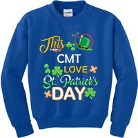 This Nurse Love St Patrick's Day Cmt One Lucky Nurse Gift Kids Sweatshirt