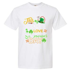 This Nurse Love St Patrick's Day Cmt One Lucky Nurse Gift Garment-Dyed Heavyweight T-Shirt