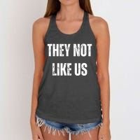 They Not Like Us Ov Hoe Ov Ho Women's Knotted Racerback Tank