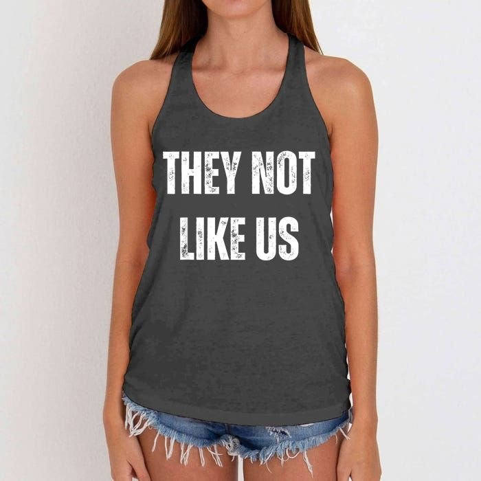 They Not Like Us Ov Hoe Ov Ho Women's Knotted Racerback Tank