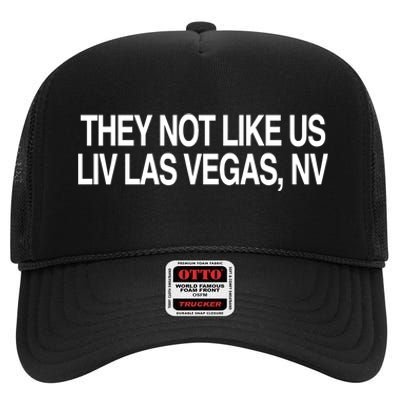 They Not Like Us Livlas Vegas High Crown Mesh Back Trucker Hat