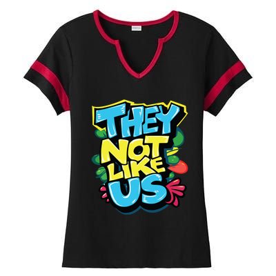 They Not Like Us Ladies Halftime Notch Neck Tee