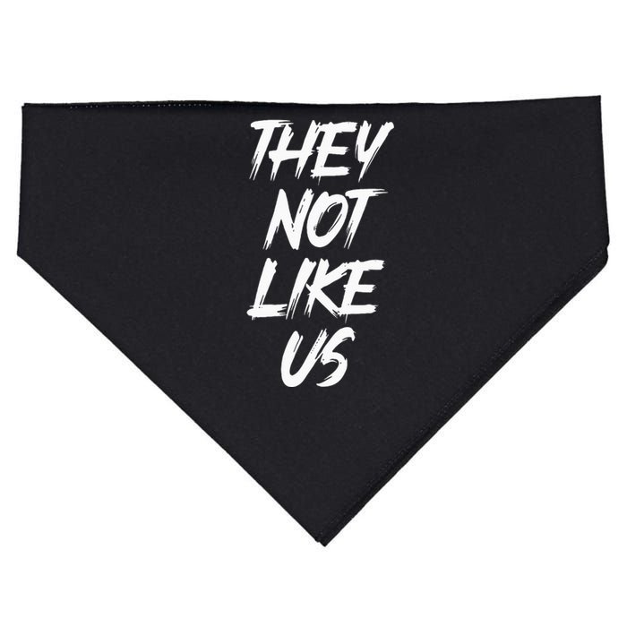 They Not Like Us Oldschool Rapper Hip Hop 90s Quotes USA-Made Doggie Bandana