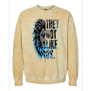 They Not Like Us Touchdown American Football Game Day Lion Colorblast Crewneck Sweatshirt