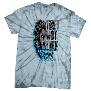 They Not Like Us Touchdown American Football Game Day Lion Tie-Dye T-Shirt