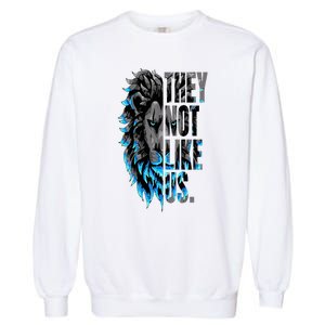 They Not Like Us Touchdown American Football Game Day Lion Garment-Dyed Sweatshirt