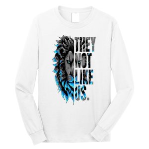 They Not Like Us Touchdown American Football Game Day Lion Long Sleeve Shirt