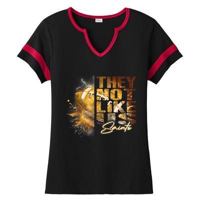 They Not Like Us Saints Ladies Halftime Notch Neck Tee