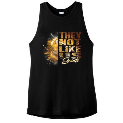 They Not Like Us Saints Ladies PosiCharge Tri-Blend Wicking Tank