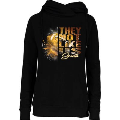 They Not Like Us Saints Womens Funnel Neck Pullover Hood