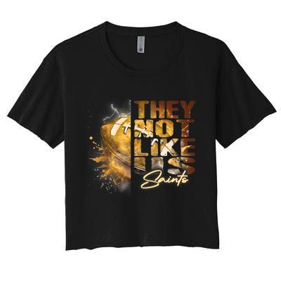 They Not Like Us Saints Women's Crop Top Tee