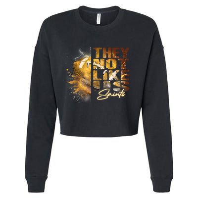 They Not Like Us Saints Cropped Pullover Crew