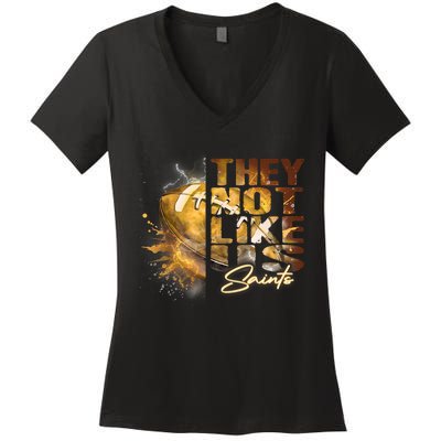 They Not Like Us Saints Women's V-Neck T-Shirt