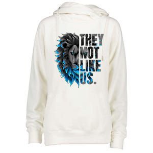 They Not Like Us Touchdown American Football Game Day Lion Womens Funnel Neck Pullover Hood