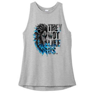 They Not Like Us Touchdown American Football Game Day Lion Ladies PosiCharge Tri-Blend Wicking Tank