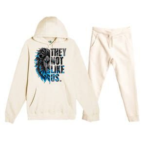 They Not Like Us Touchdown American Football Game Day Lion Premium Hooded Sweatsuit Set