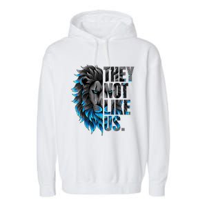 They Not Like Us Touchdown American Football Game Day Lion Garment-Dyed Fleece Hoodie