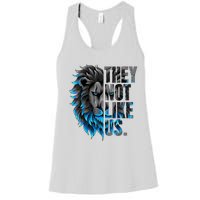 They Not Like Us Touchdown American Football Game Day Lion Women's Racerback Tank