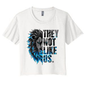 They Not Like Us Touchdown American Football Game Day Lion Women's Crop Top Tee