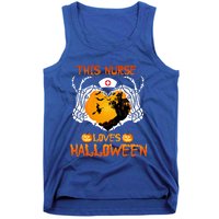 This Nurse Loves Halloween Skeleton Hand Heart Gift Tank Top