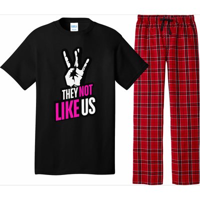 They Not Like Us Pink Hip Hop Music Quote Pajama Set