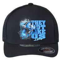 They Not Like Us Lions Grit Flexfit Unipanel Trucker Cap
