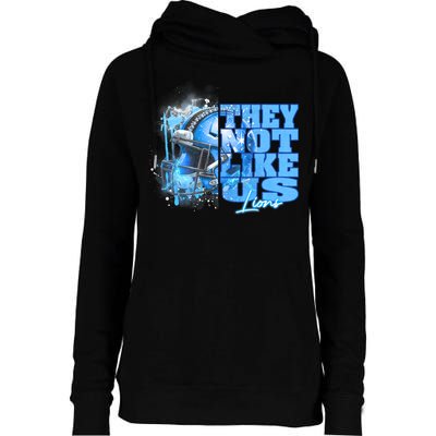 They Not Like Us Lions Grit Womens Funnel Neck Pullover Hood