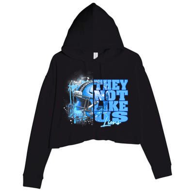 They Not Like Us Lions Grit Crop Fleece Hoodie