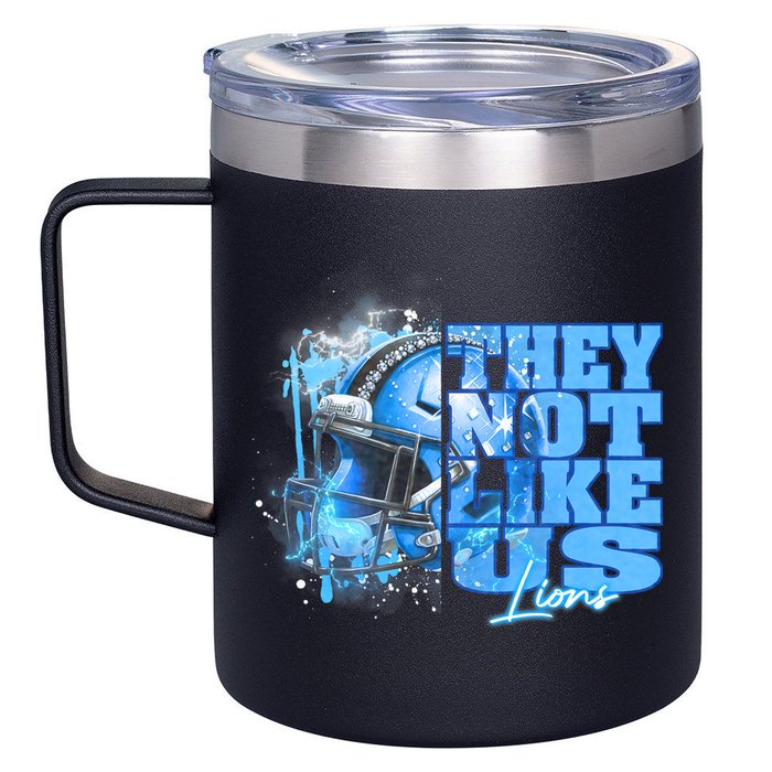 They Not Like Us Lions Grit 12oz Stainless Steel Coffee Mug