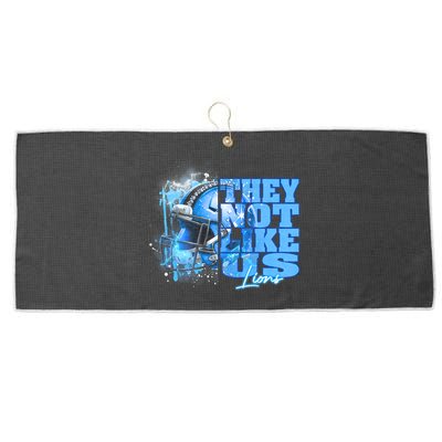 They Not Like Us Lions Grit Large Microfiber Waffle Golf Towel