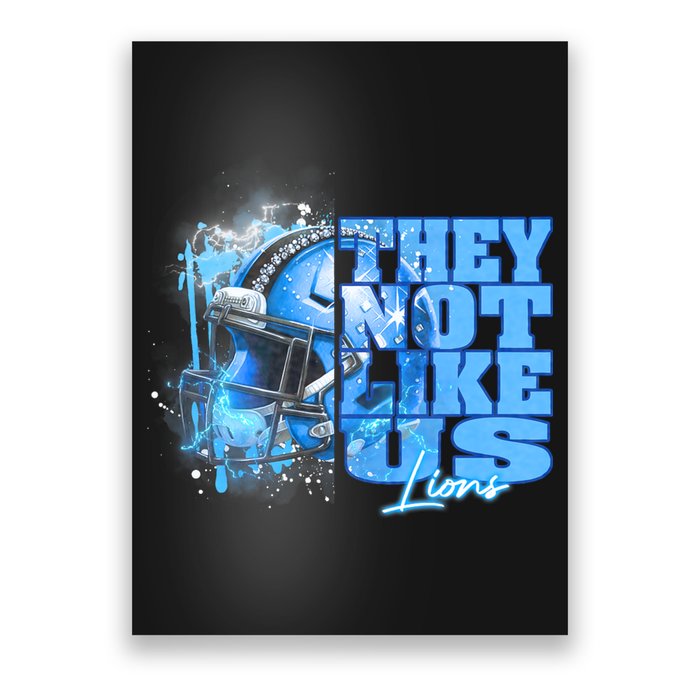 They Not Like Us Lions Grit Poster
