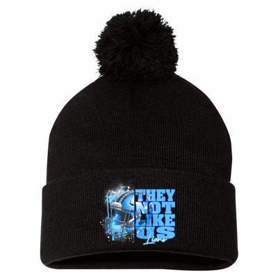 They Not Like Us Lions Grit Pom Pom 12in Knit Beanie