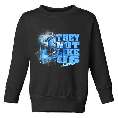 They Not Like Us Lions Grit Toddler Sweatshirt