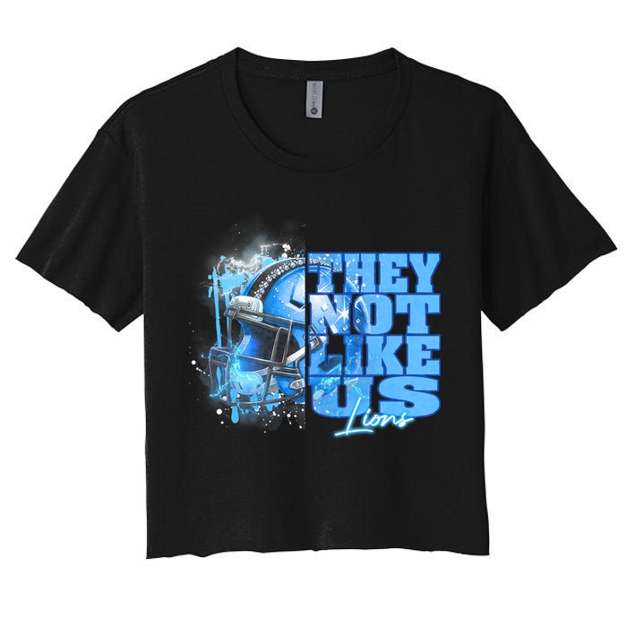 They Not Like Us Lions Grit Women's Crop Top Tee