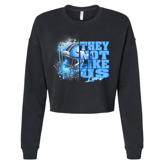 They Not Like Us Lions Grit Cropped Pullover Crew