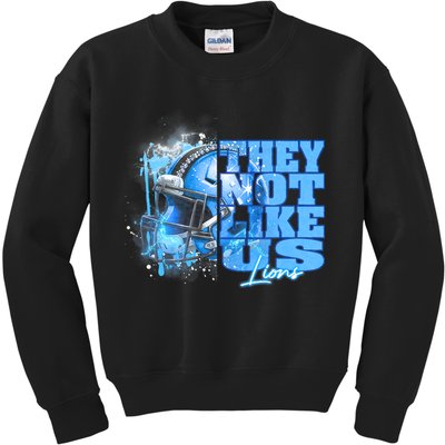 They Not Like Us Lions Grit Kids Sweatshirt