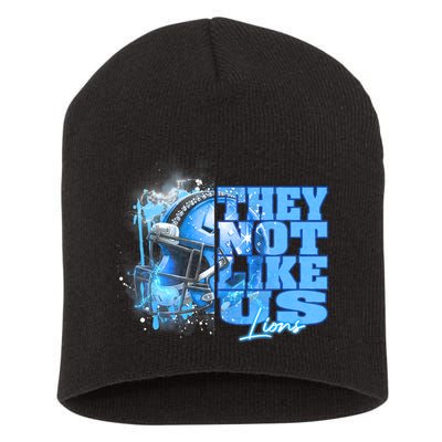 They Not Like Us Lions Grit Short Acrylic Beanie