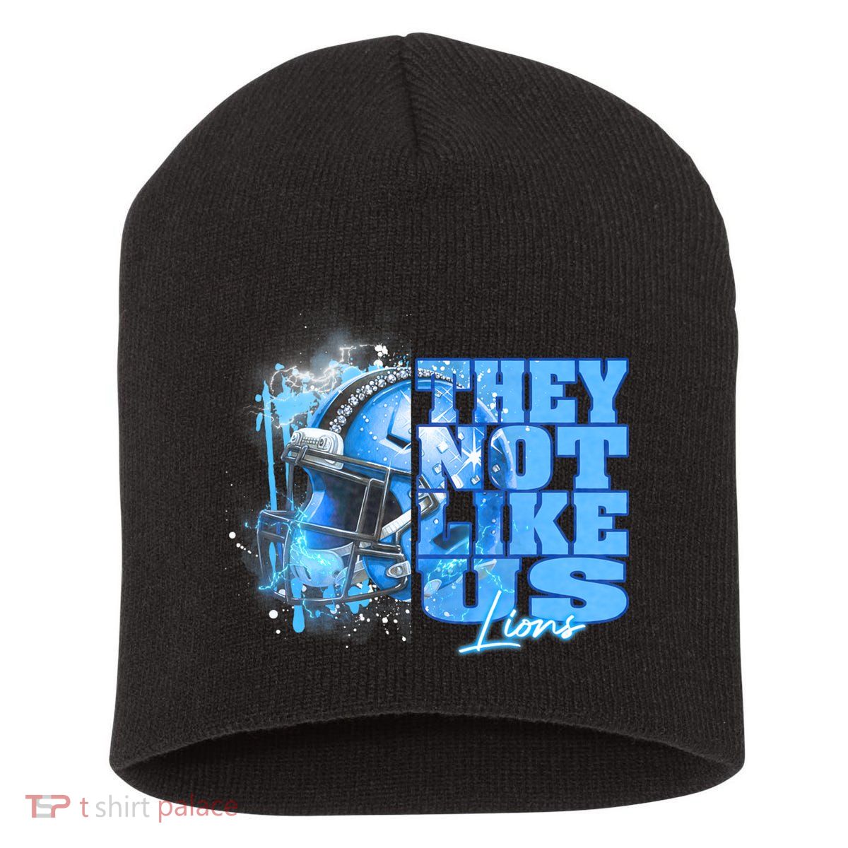 They Not Like Us Lions Grit Short Acrylic Beanie