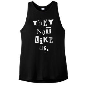 They Not Like Us Bold Statement Design Ladies PosiCharge Tri-Blend Wicking Tank