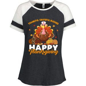 Turkey Nurse Life Thanksgiving Holiday Fall Nursing Scrub Er Enza Ladies Jersey Colorblock Tee